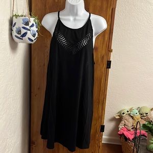 Xhiliration size L black bathing suit coverup